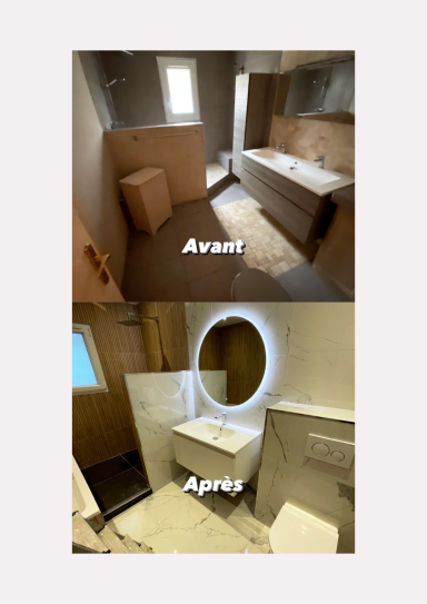 Rénovation intérieur avant après salle de bain