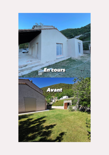 Avant, après rénovation de façade